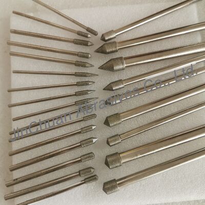 Custom-Made 12*10*10*120mm  45°-120° D126 Electroplated Grinding Bits For Cemented Carbide