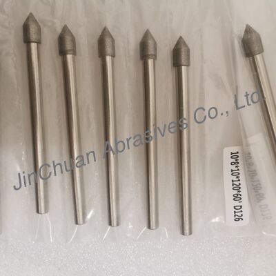 Custom-Made 10*8*10*120mm  30°-120° D126 Electroplated Grinding Bits For Cemented Carbide