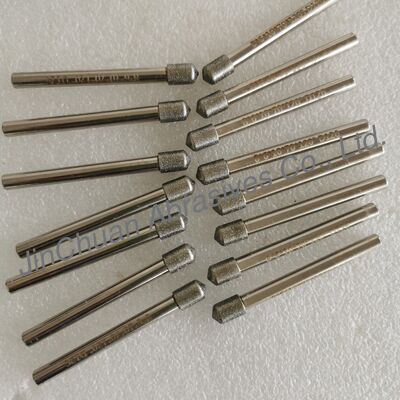 গুণ  Custom-Made 8*6*10*70mm  120° D126 Electroplated Grinding Bits For Cemented Carbide কারখানা