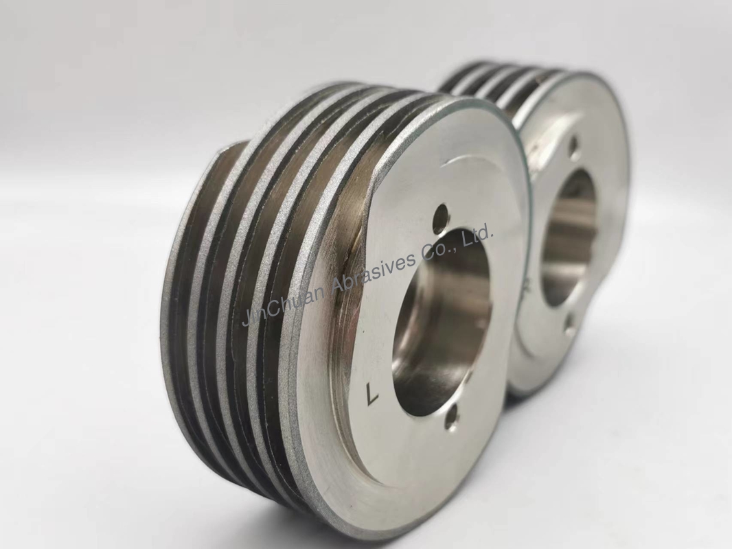 Electroplated Bonded Cbn Helical Wheels 99.06*38.1*15.93mm For Grinding Scissors