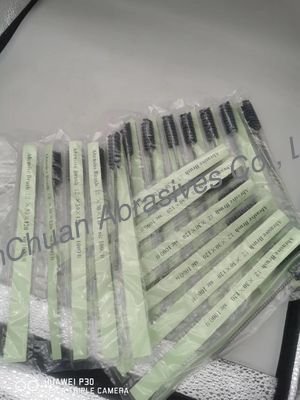 উচ্চ দক্ষতা সিলিকন কার্বাইড বৃত্তাকার হোনিং ব্রাশ Abrasives মেটাল হ্যান্ডেল