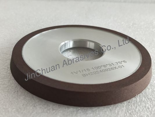 1V1/15° 100*8*31.75*6 মিমি D91 C125 ভিজা-শ্লেভিং রজন বন্ড ডায়মন্ড গ্রিলিং হুইল