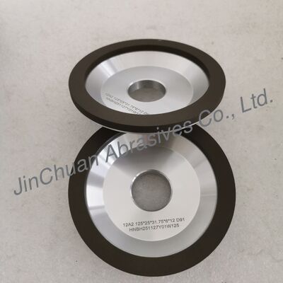 12A2 রজন বন্ড ডায়মন্ড গ্রাইন্ডিং হুইল 125*25T*31.75*6*12mm D91 ভেজা গ্রাইন্ডিং