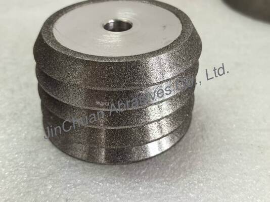 অ্যাম্বার রঙের সিবিএন ইলেক্ট্রোপ্লেটেড হুইল সহ ইলেক্ট্রো-বন্ডেড গ্রাইন্ডিং এবং চ্যামফারিং হুইল